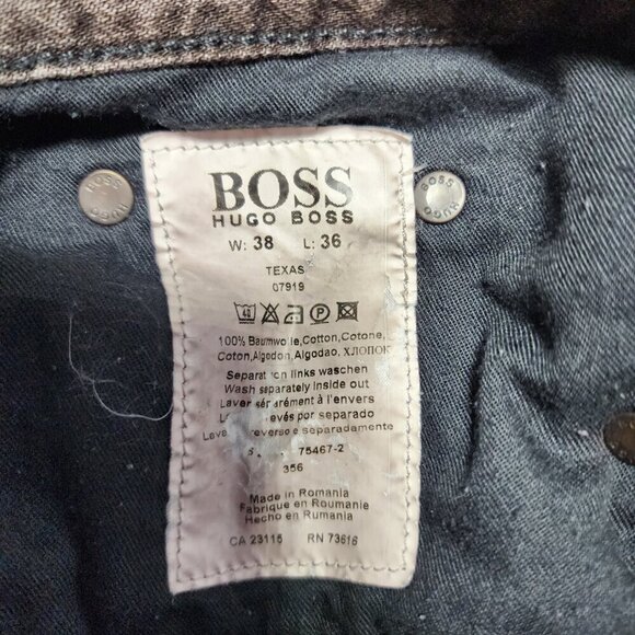 Hugo Boss Texas Jeans Relaxed Straight Leg Dark Brown 38x36 (35x33) Mid Rise - Picture 5 of 8